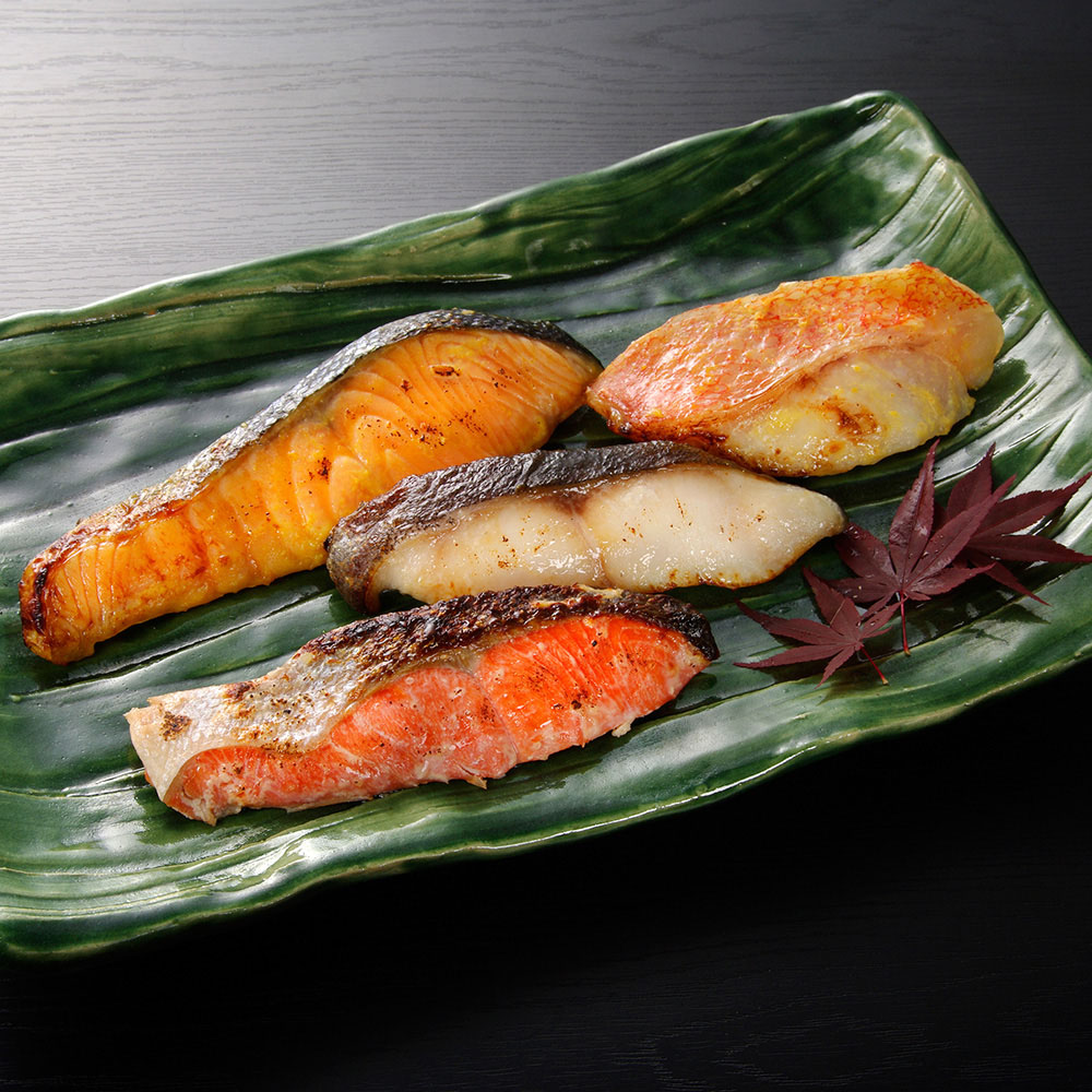 粕漬・西京漬 切身 詰合せ Iセット 44枚 紅鮭 銀鱈 キングサーモン