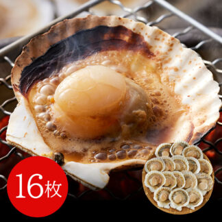 北海道産 帆立片貝 16枚 焼き物用 魚介類 水産加工品