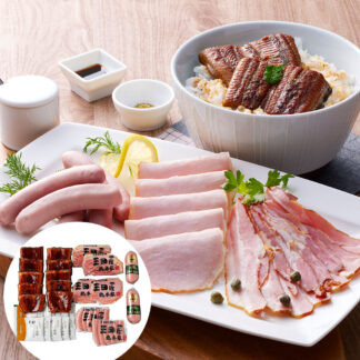 うなぎ蒲焼＆三田屋総本家ハム詰合せ ギフト