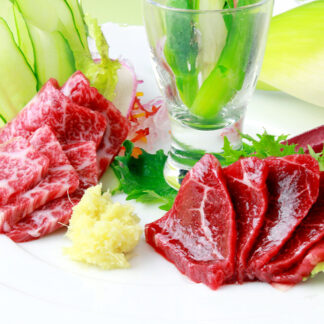 熊本 鮮馬刺し 霜降＆ローススライスセット 120g 馬肉 ギフト