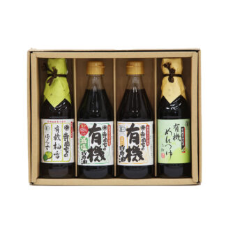 寺岡家の有機醤油・調味料詰合せ 4種 ギフト 贈り物 有機JAS認証