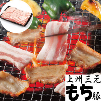 群馬県産 上州三元もち豚 焼肉用バラ 600g