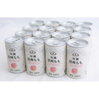 信州ストレートジュース 桃 160g×16缶 国産 ストレート 無添加