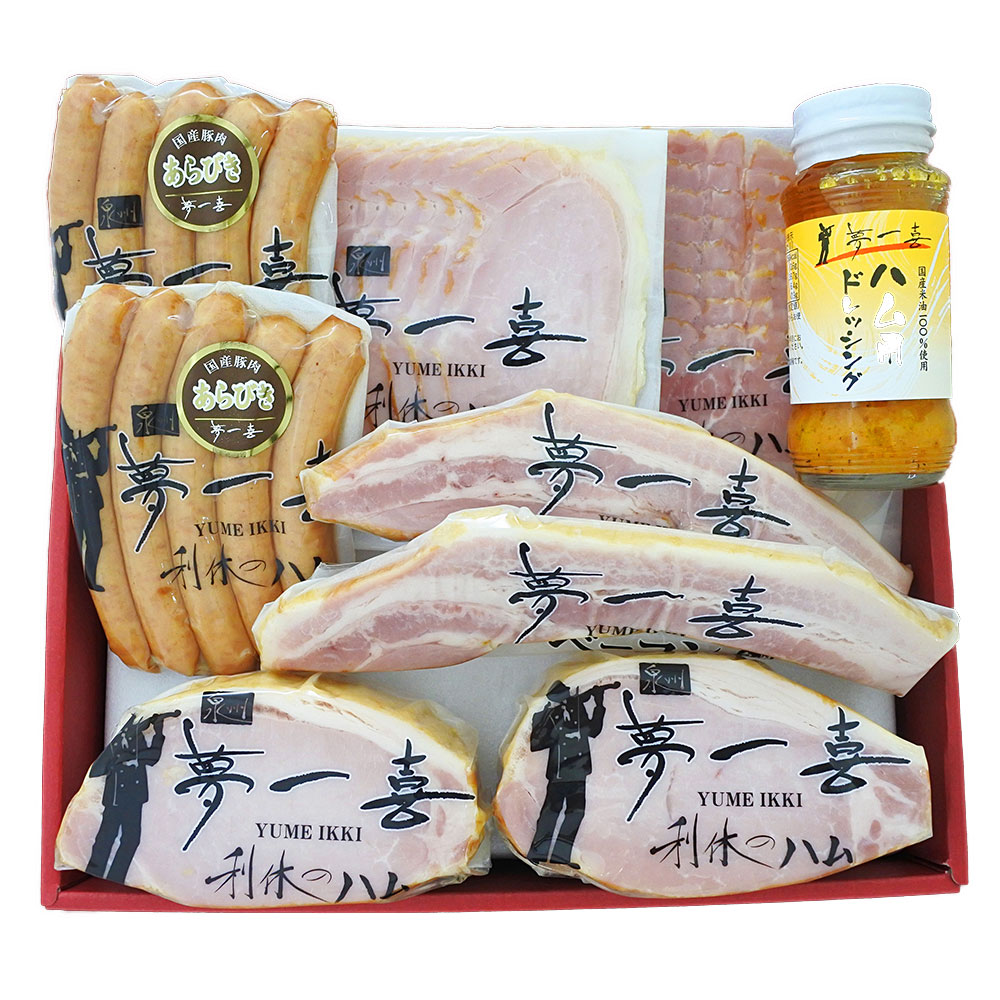 夢一喜 熟成ハム ウインナー詰合せ 5種 大阪 ドイツ岩塩使用 ギフト - 画像 (2)