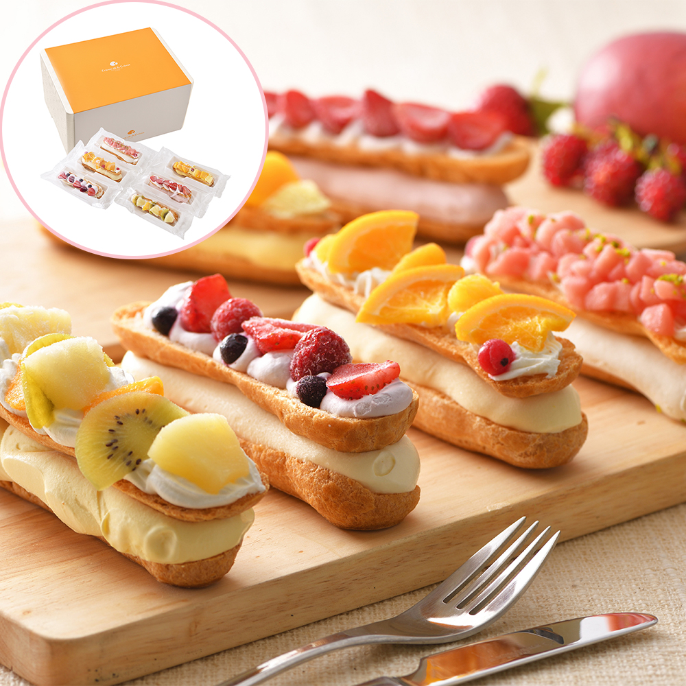 クレーム デ ラ クレーム プレミアムフルーツシューアイスケーキ 6個セット