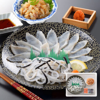 とらふぐ塩辛と真ふく霜降り刺身セット【関とら本店】