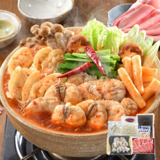 旨辛ふくチゲ鍋と黒豚しゃぶしゃぶセット【関とら本店】