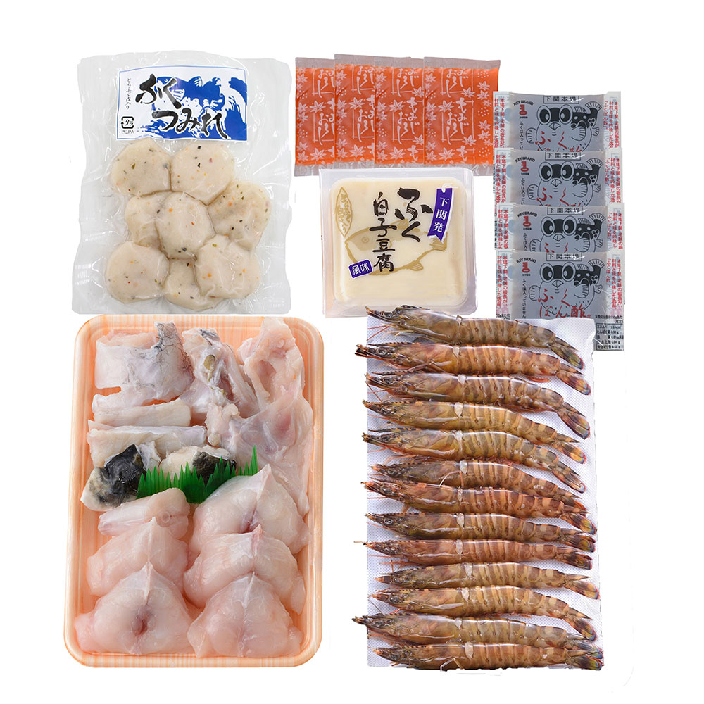 ふぐちり鍋と車海老刺身セット 福満喫 関とら本店 - 画像 (2)