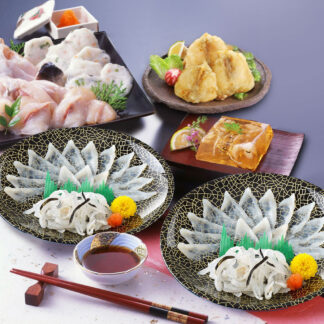 関とら本店 ふくづくし だんらんセット とらふぐ刺身 ふぐちり