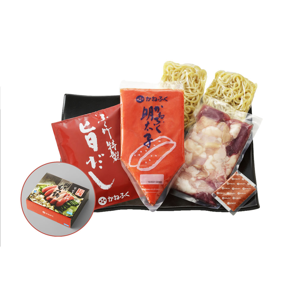 かねふく 築地ふく竹 明太もつ鍋セット 博多名物 国産牛もつ使用 - 画像 (2)