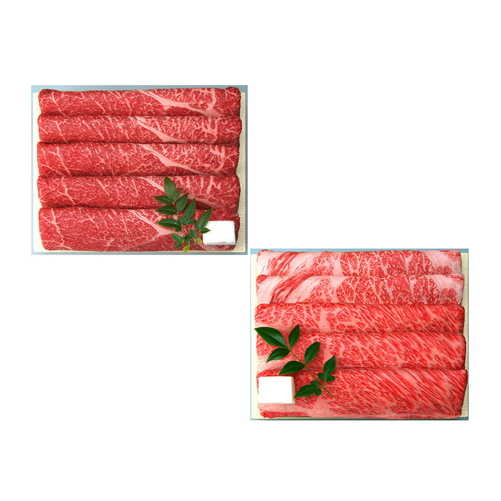 三田屋総本家 黒毛和牛 すき焼き しゃぶしゃぶ用 モモ ロース肉 ギフト - 画像 (2)