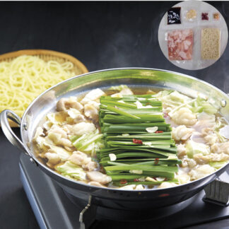 博多牛もつ鍋Aセット(国内産牛もつ100g) ちゃんぽん麺付き