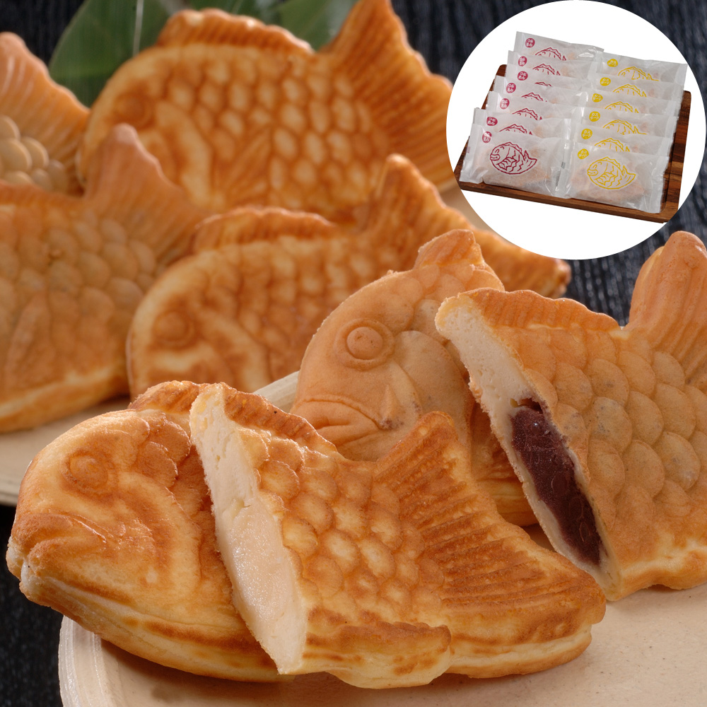 たい焼き 粒あん&カスタード 13個セット 北海道十勝産小豆使用 個包装 冷凍 - 画像 (6)