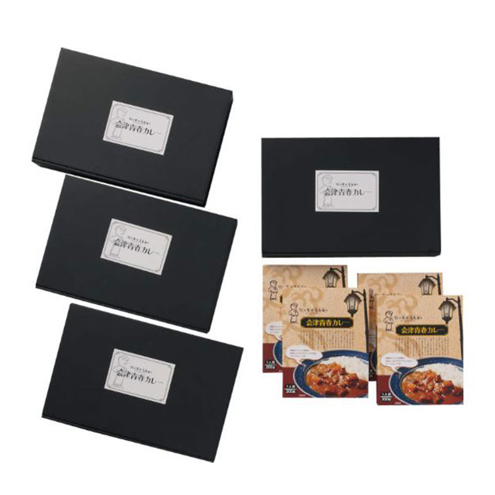 会津青春カレー 野口英世 博士 監修 レトルトカレー 中辛 (200g×4箱)×4箱 - 画像 (3)