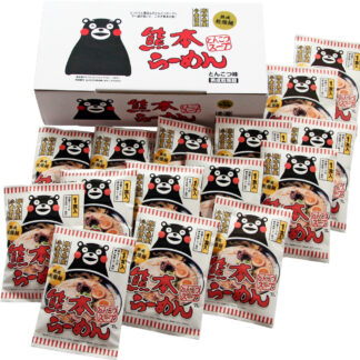 熊本ラーメン くまモン とんこつ味 乾麺 15食 熊本県産小麦使用