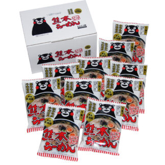 熊本ラーメン くまモン とんこつ味 乾麺 10食 熊本県産小麦使用