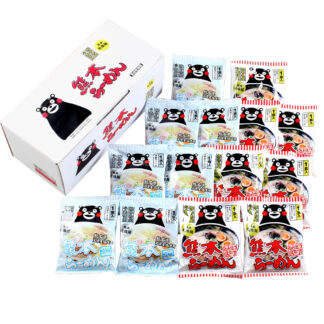 熊本ラーメン くまモンロゴ入り 2種セット 乾麺14食 熊本県産小麦使用