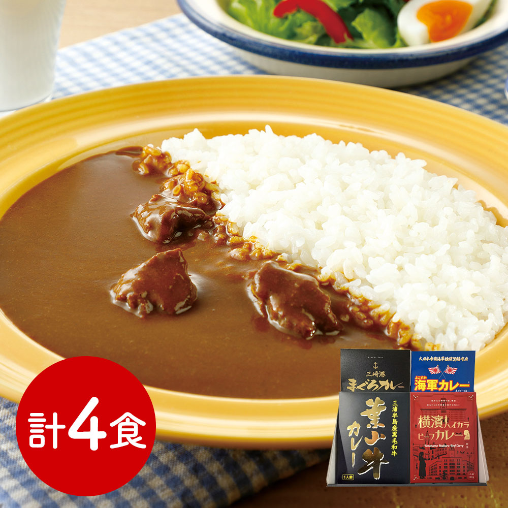 神奈川ご当地カレーセット 4種×各1食 横浜・横須賀・葉山・三崎