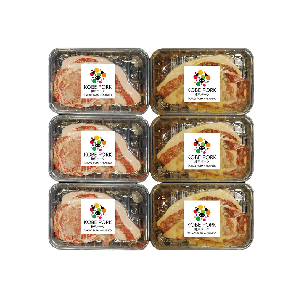 神戸ポーク味噌漬・塩麹漬 各3食 高尾牧場 ブランド豚 冷凍 - 画像 (2)