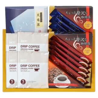 AGF・UCCドリップコーヒーと静岡天竜茶のギフトセット
