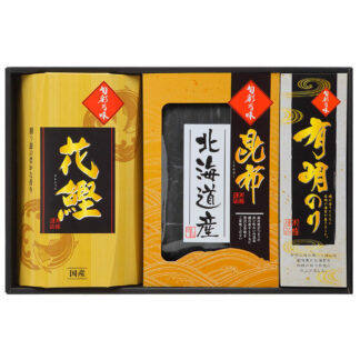 和匠選 味わいギフト 出汁昆布 かつお節 有明のり 詰め合わせ