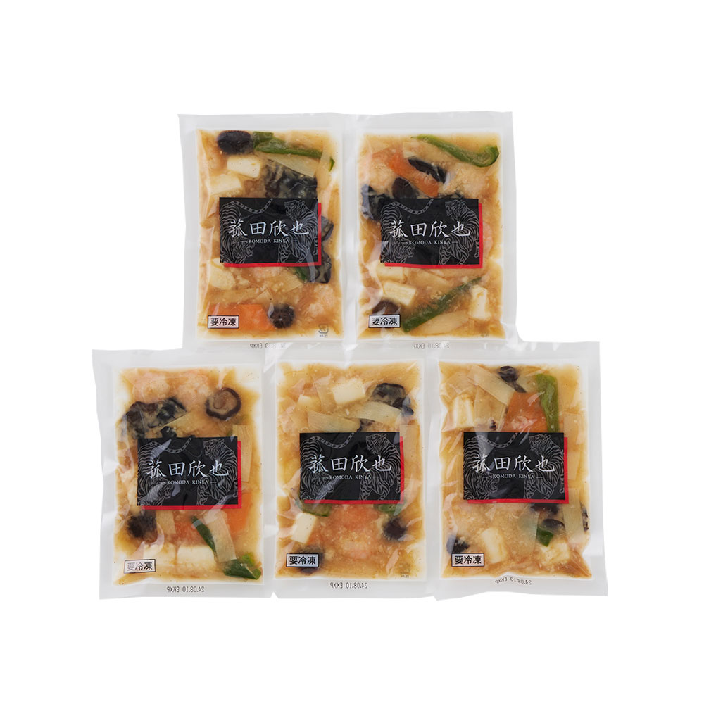 菰田欣也監修 エビとイカのXO醤炒め 5食セット 本格中華 - 画像 (2)