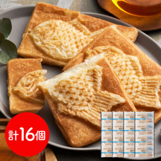 岡山 クロワッサン鯛焼き 蒜山ミルク16個 | 高級バター使用